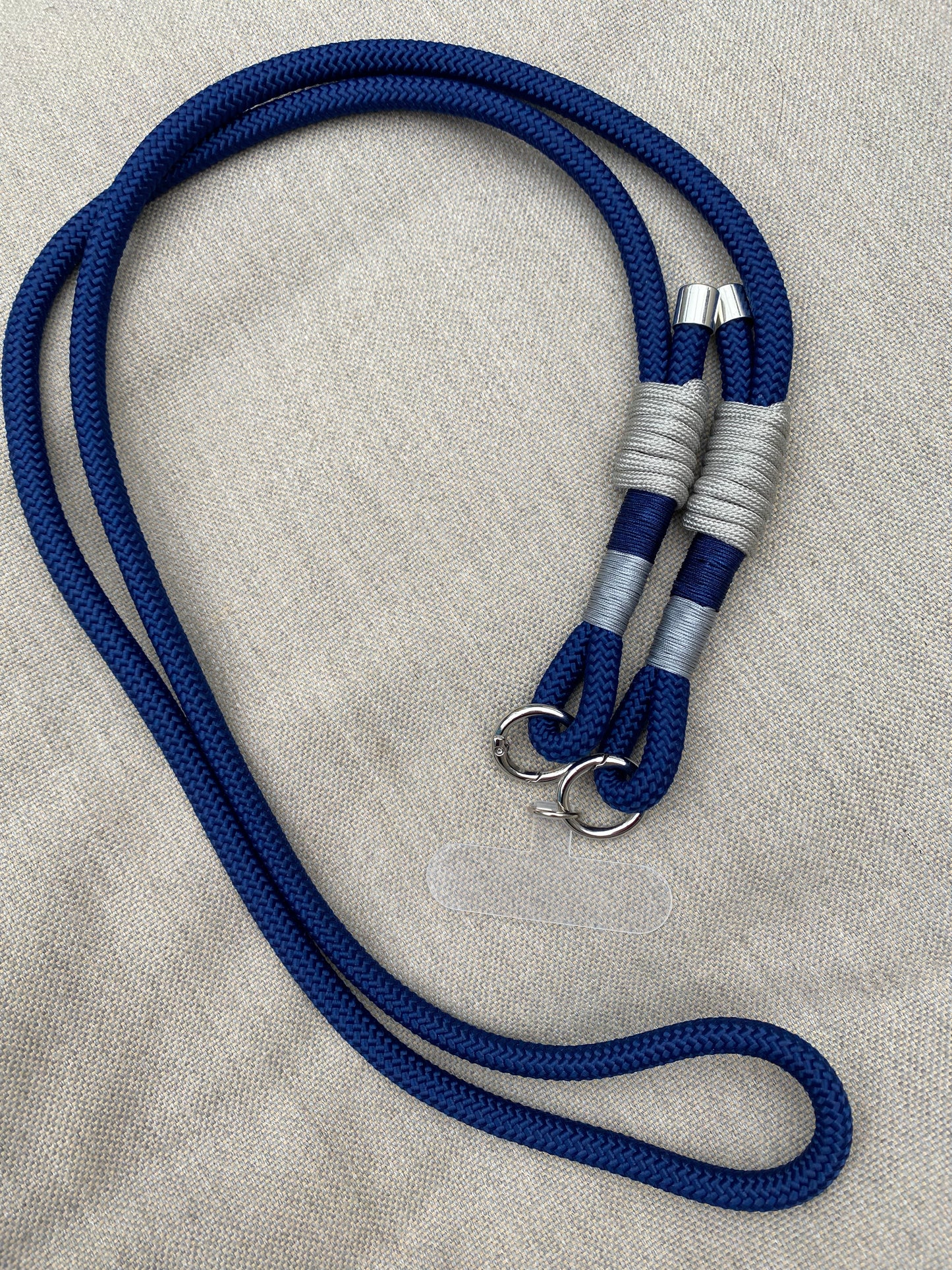 Handykette Snowflake aus Paracord & Segeltau