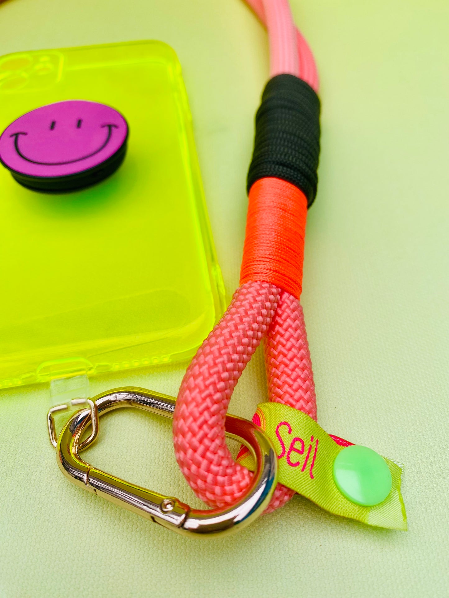 Handyband oder Schlüsselband Flamingo im Herbst aus Paracord & Segeltau