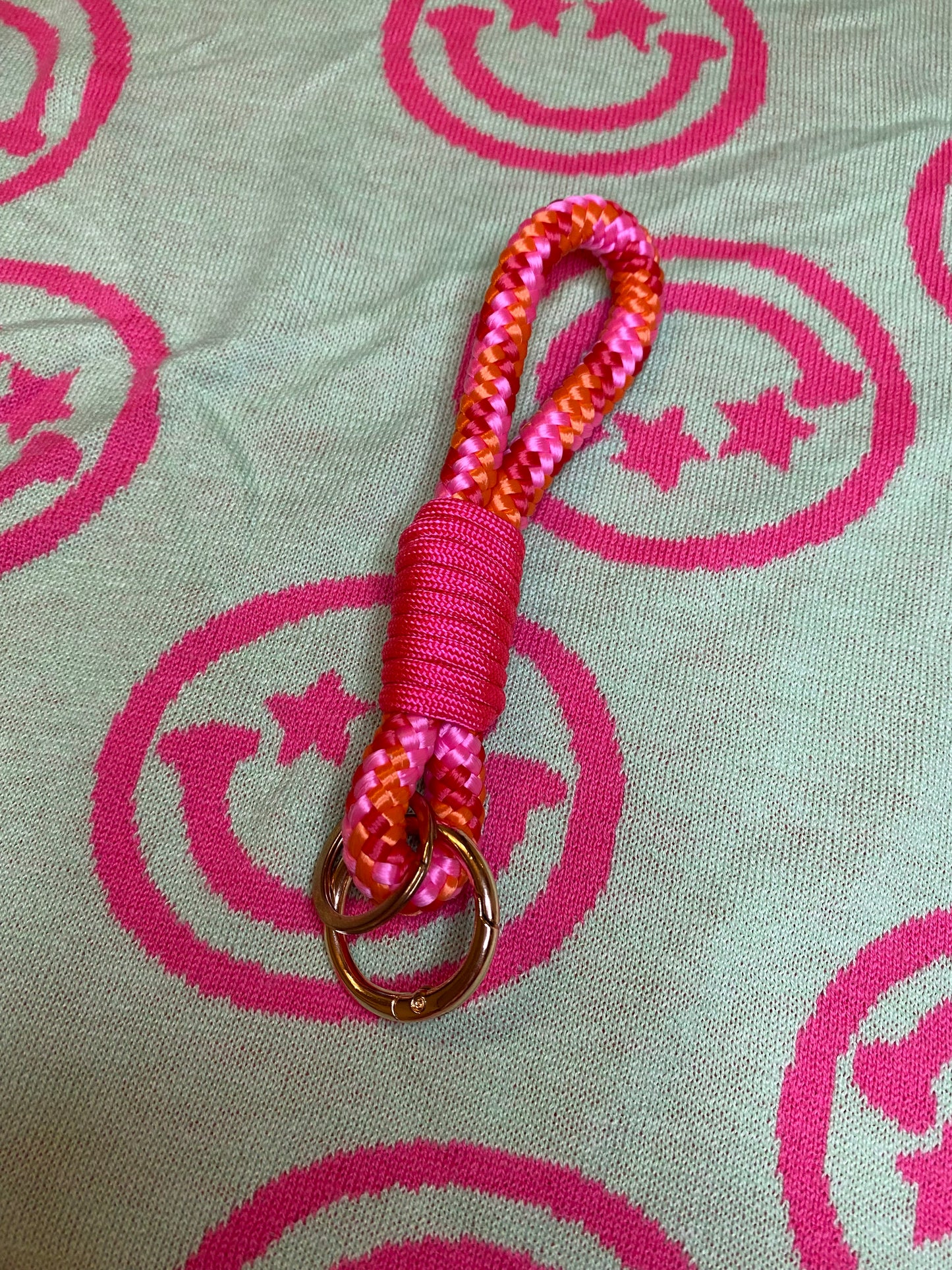 Schlüsselanhänger Mustermix Pink-Orange