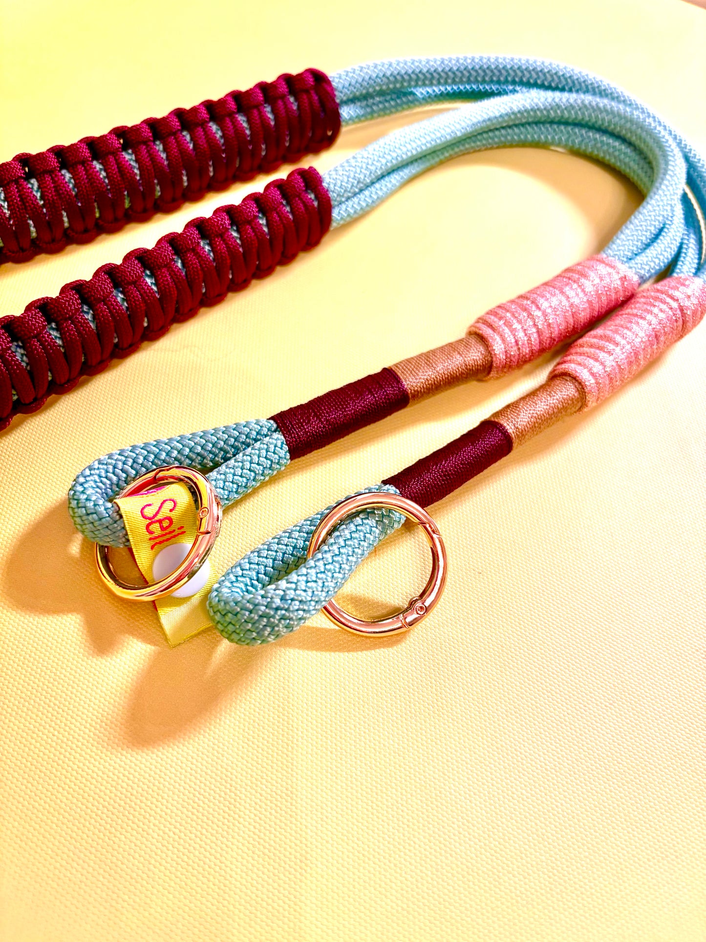 Taschengurt Eukalyptus meets Kastanie aus Tauseil & Paracord