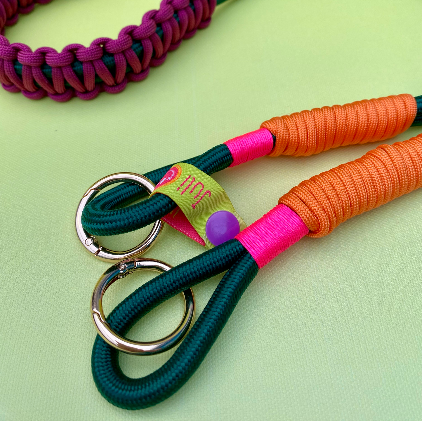 Taschengurt Pumpkin spice aus Paracord & Segeltau
