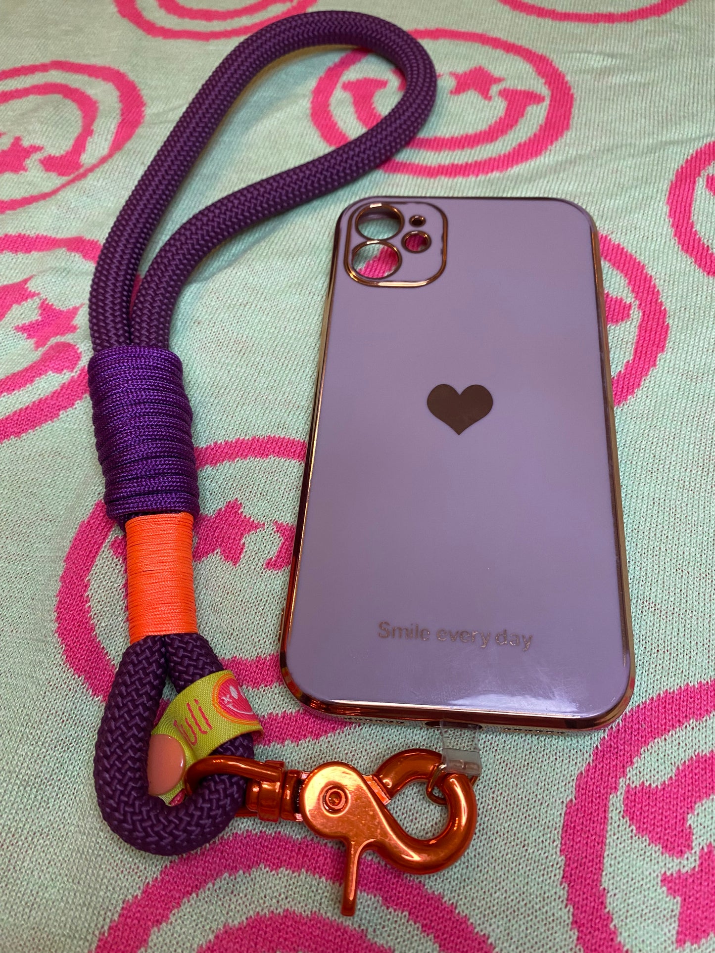 Handycharm und Schlüsselanhänger Alles Lila aus Paracord & Segeltau