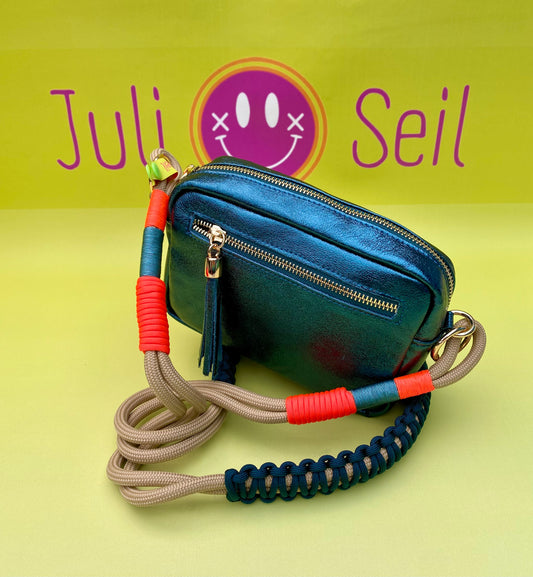 Taschengurt Petrol im Neonfieber aus Paracord & Segeltau