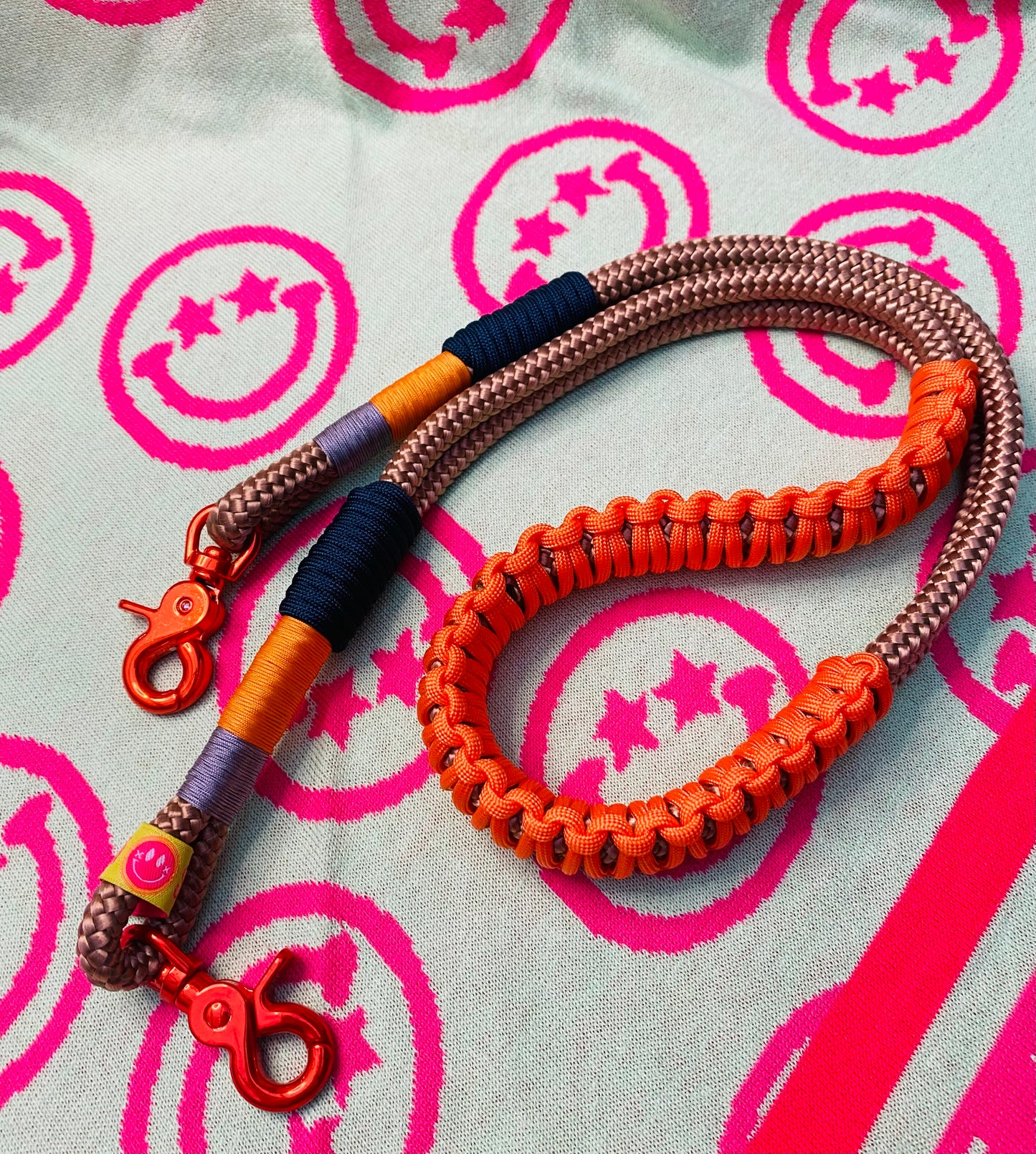 Taschengurt kurz Orange love aus Paracord & Segeltau