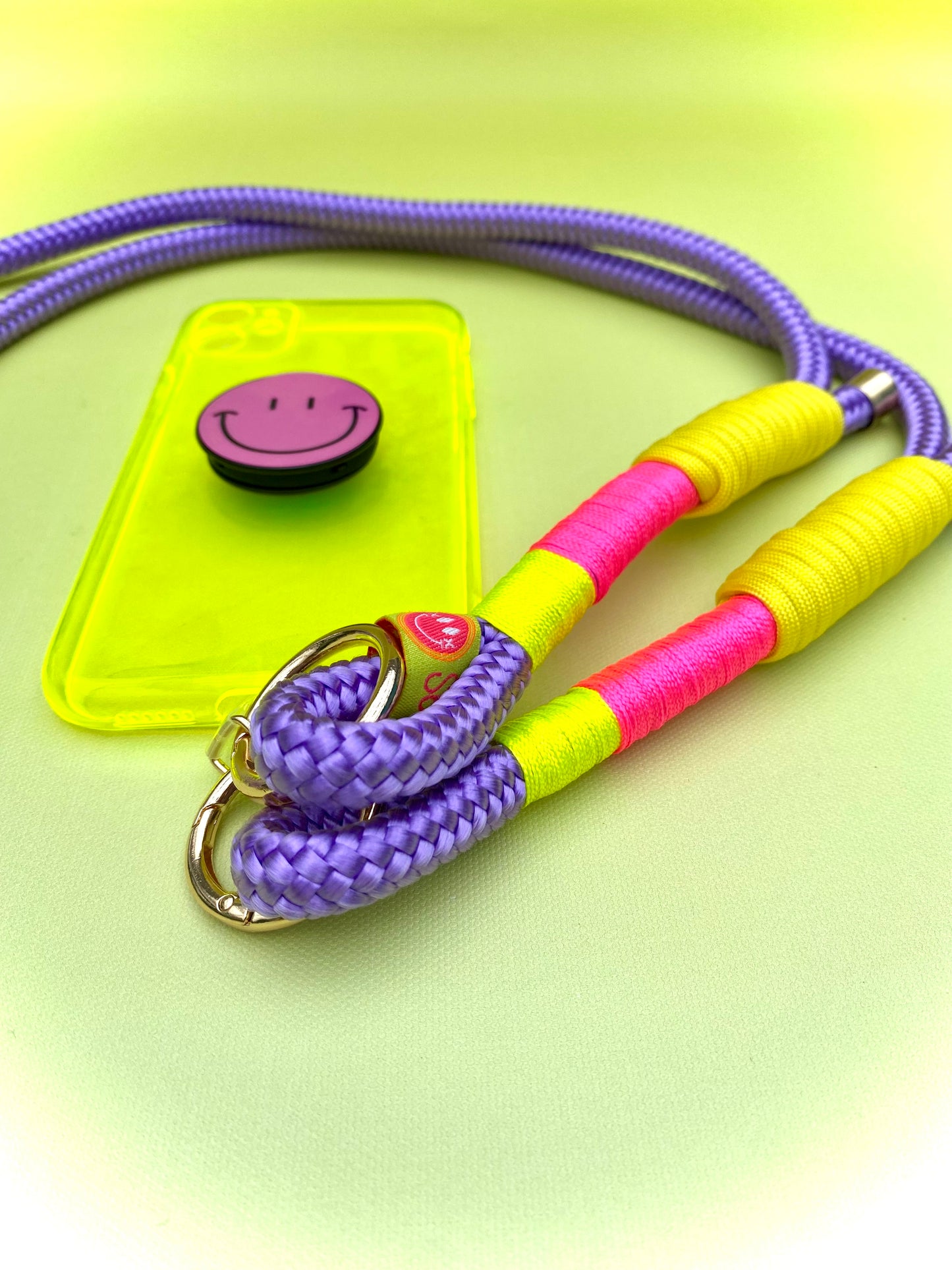 Handykette Heidelbeere-Zitrone aus Paracord & Segeltau
