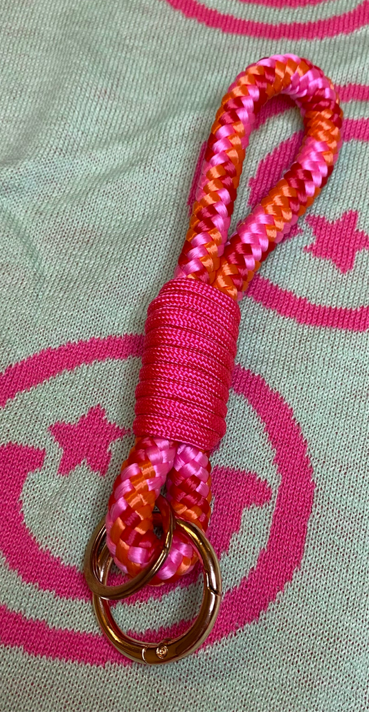 Schlüsselanhänger Mustermix Pink-Orange