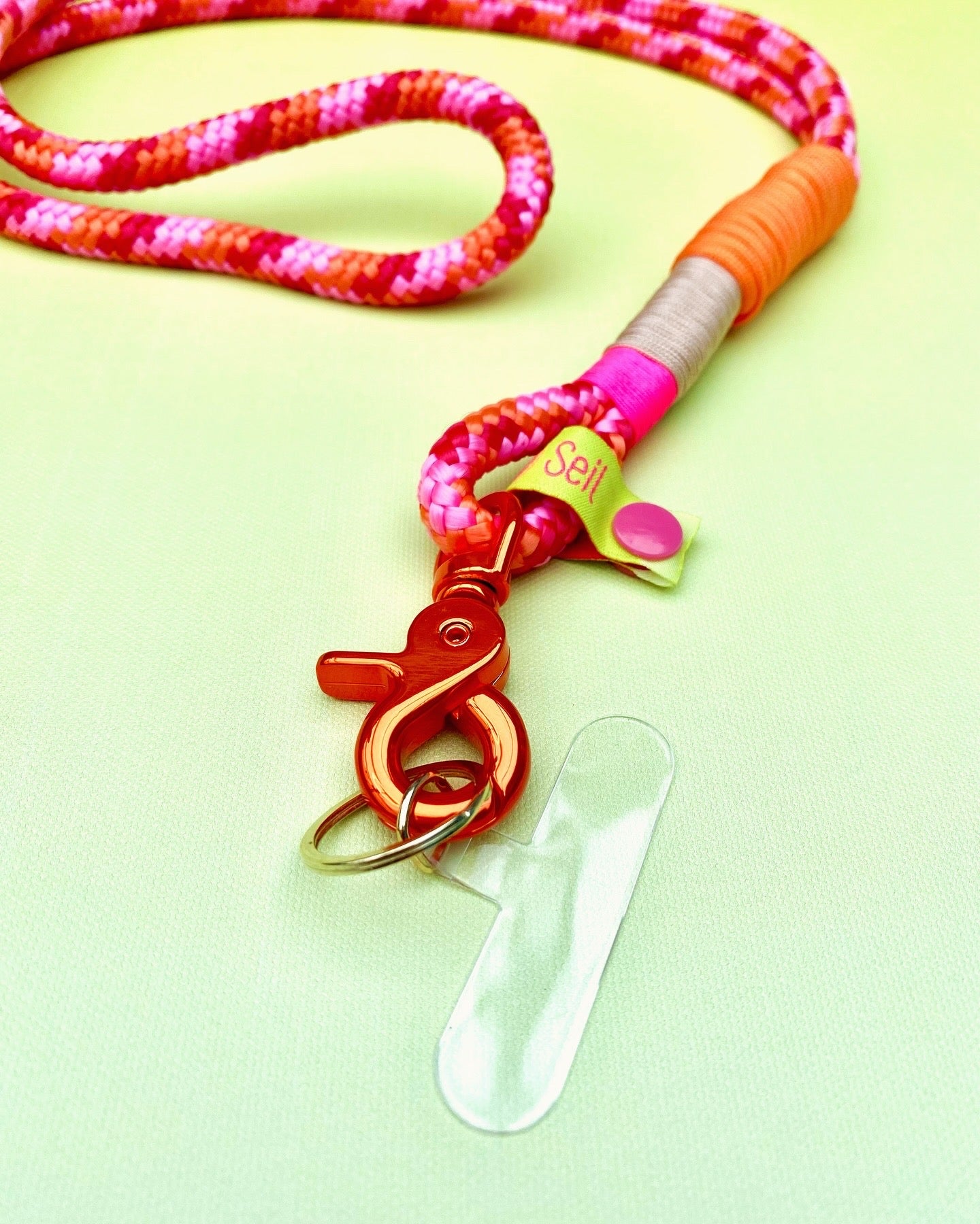 Handyband oder Schlüsselband Hot Volcano aus Paracord & Segeltau