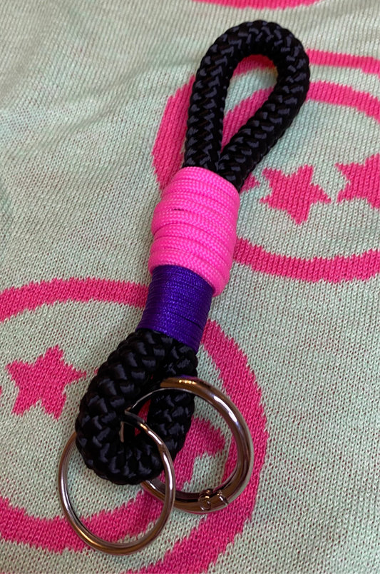 Schlüsselanhänger Schwarz-Pink