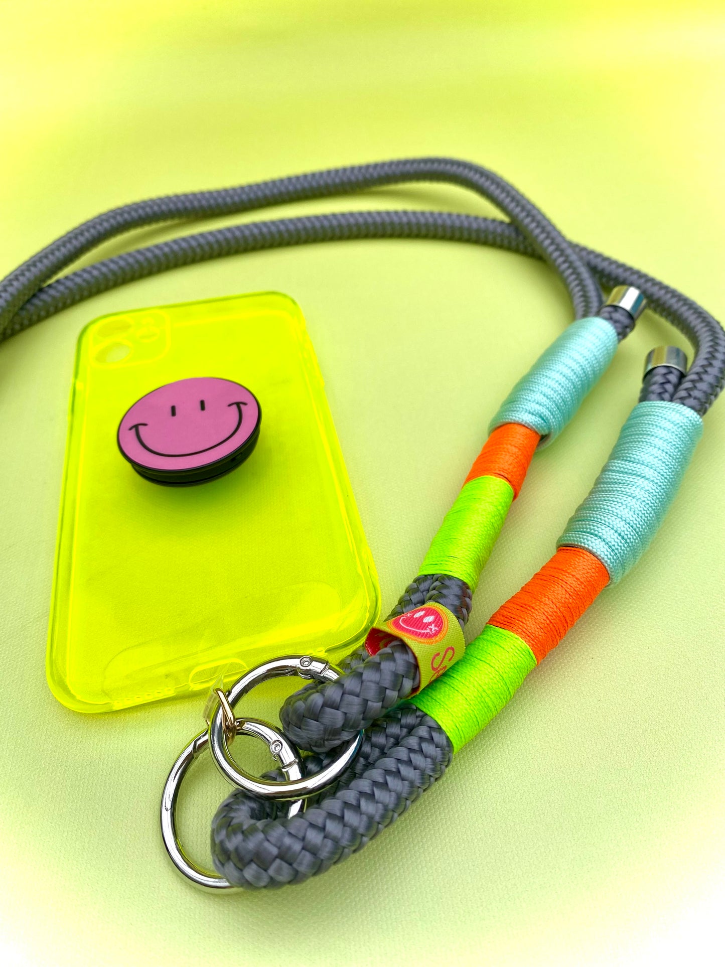 Handykette Pfefferminz-Mango aus Paracord & Segeltau