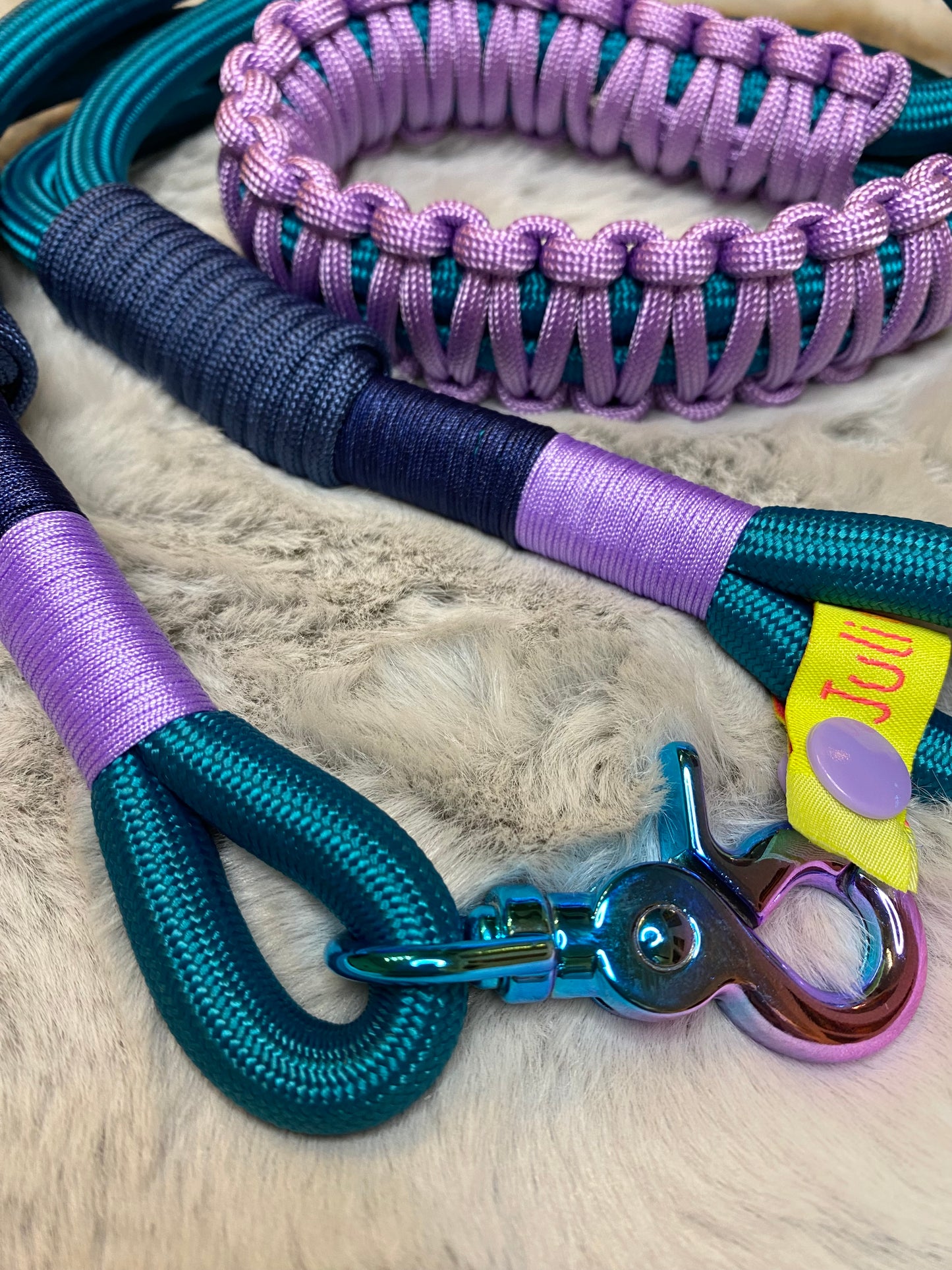 Taschengurt kurz Knallbonbon Türkis aus Paracord & Segeltau