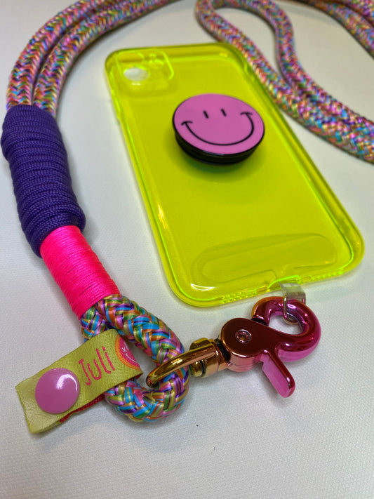 Handyband oder Schlüsselband Konfetti aus Paracord & Segeltau