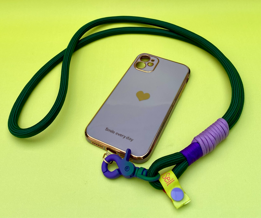 Handyband oder Schlüsselband Tannenwald aus Paracord & Segeltau