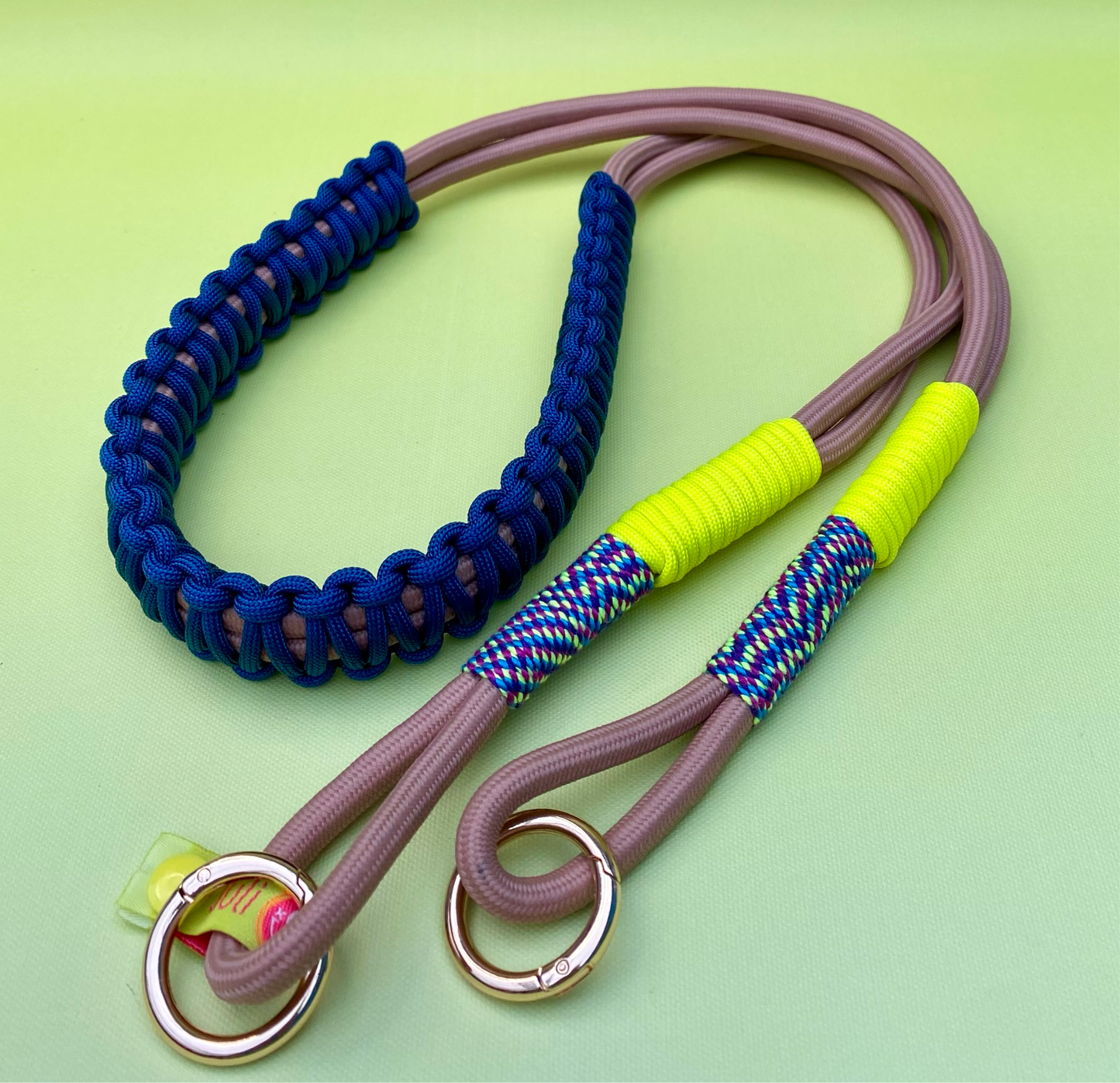 Taschengurt Blauer Mustermix aus Paracord & Segeltau