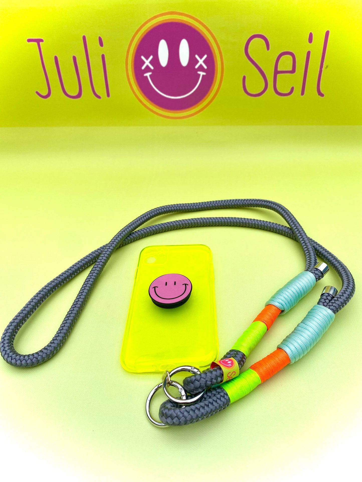 Handykette Pfefferminz-Mango aus Paracord & Segeltau