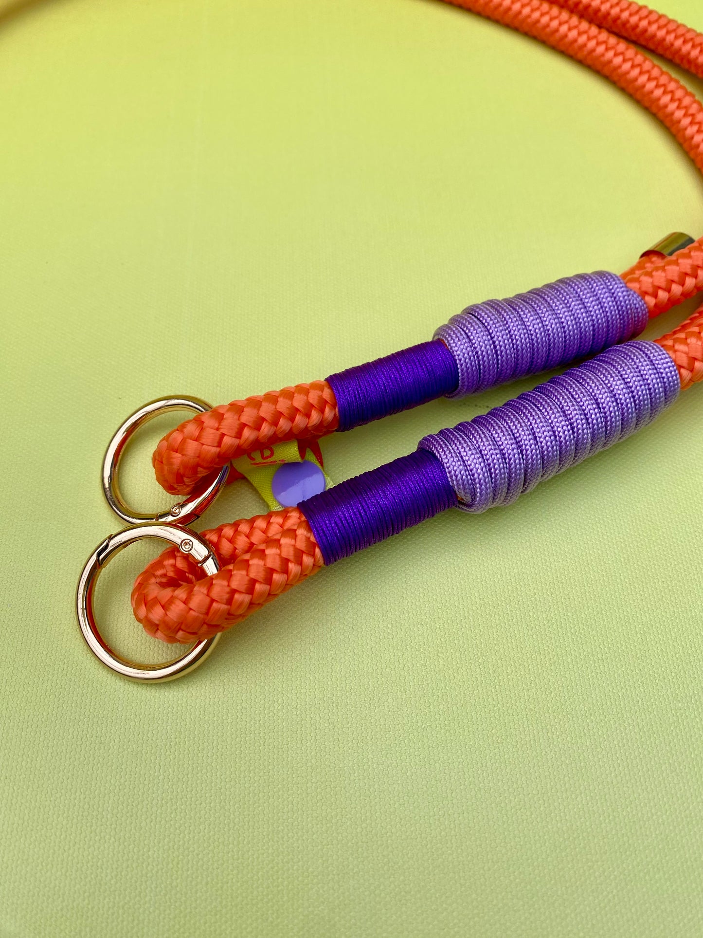 Handykette Orange Purple on fire aus Paracord & Segeltau