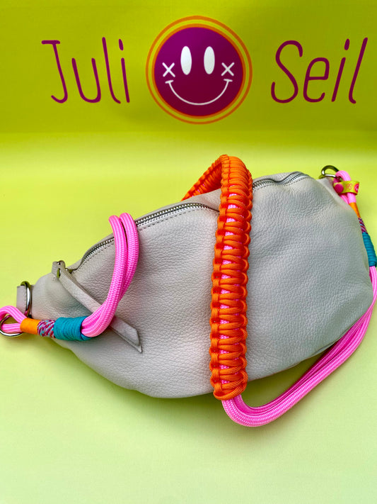 Taschengurt Knallbonbon in Neonpink aus Paracord & Segeltau
