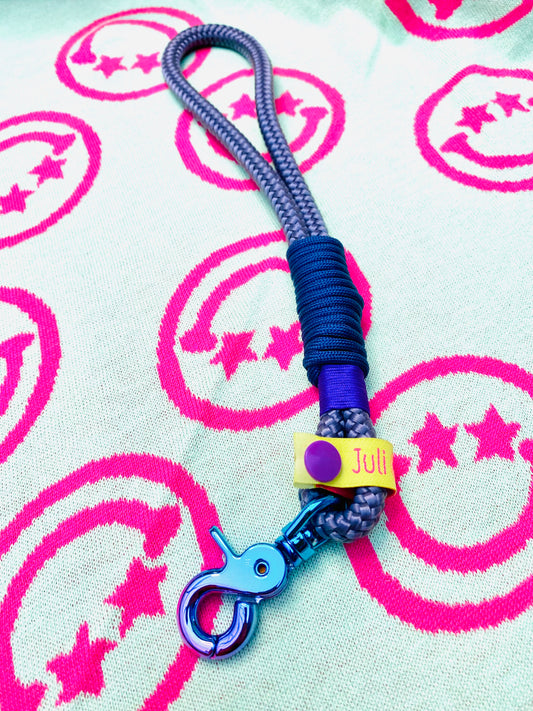 Handycharm und Schlüsselanhänger Grey Ombre aus Paracord & Segeltau