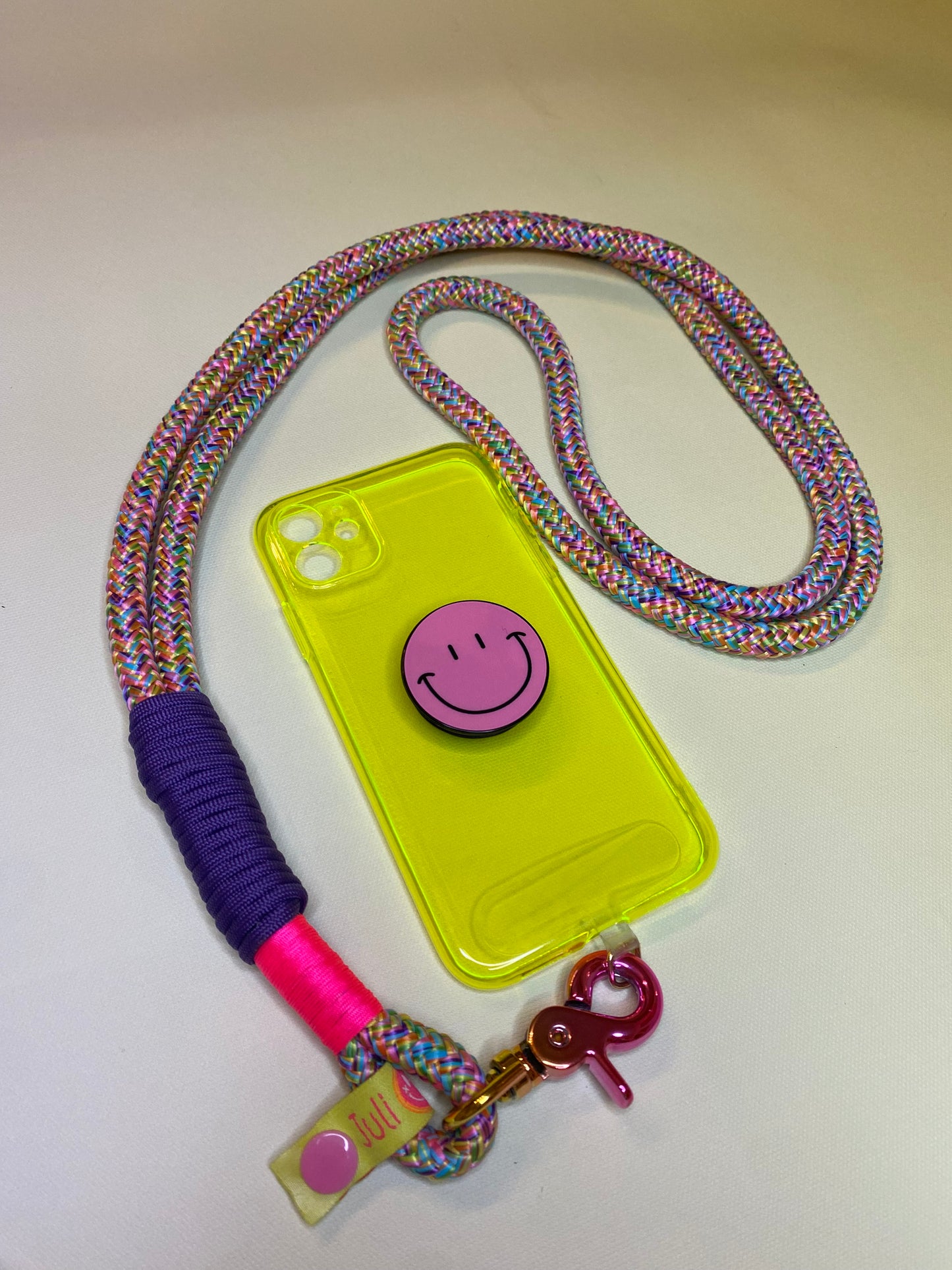 Handyband oder Schlüsselband Konfetti aus Paracord & Segeltau