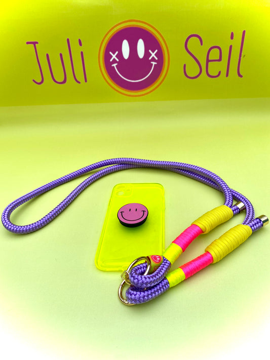 Handykette Heidelbeere-Zitrone aus Paracord & Segeltau
