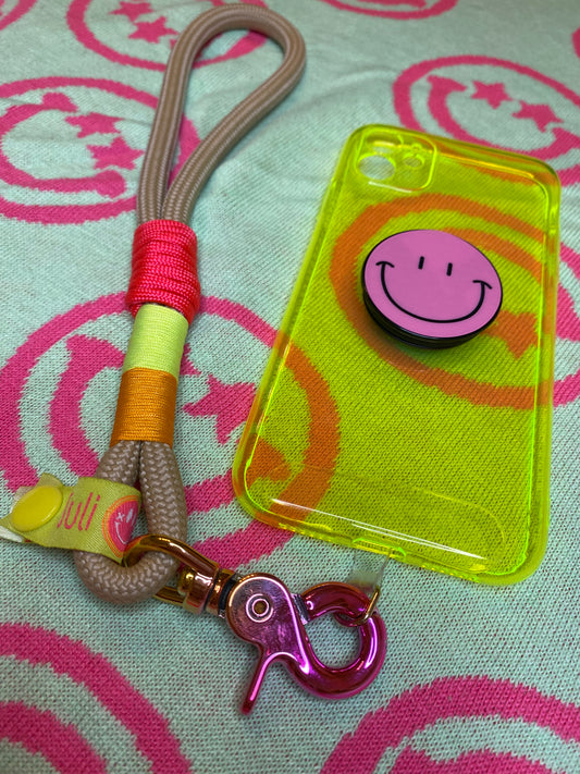 Handycharm und Schlüsselanhänger Alles Neon aus Paracord & Segeltau