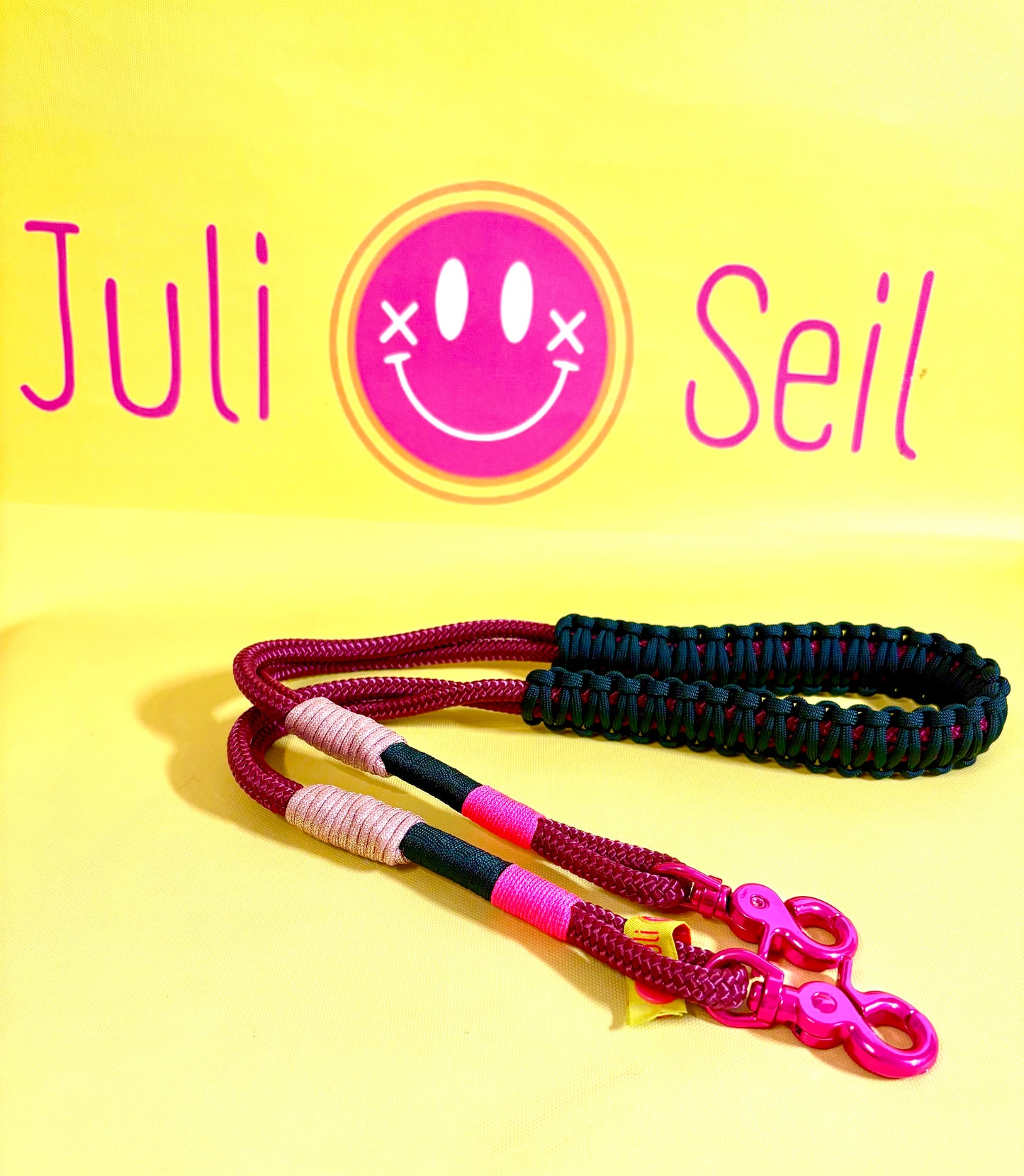 Taschengurt Glitzernde Aubergine aus Segeltau & Paracord