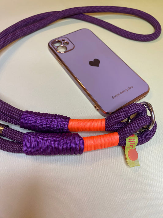 Handykette Alles Lila aus Paracord & Segeltau