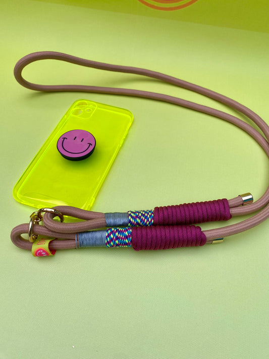 Handykette Wild Berry aus Paracord & Segeltau