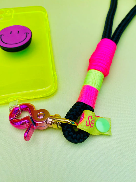 Handycharm und Schlüsselanhänger Neon in the dark aus Paracord & Segeltau