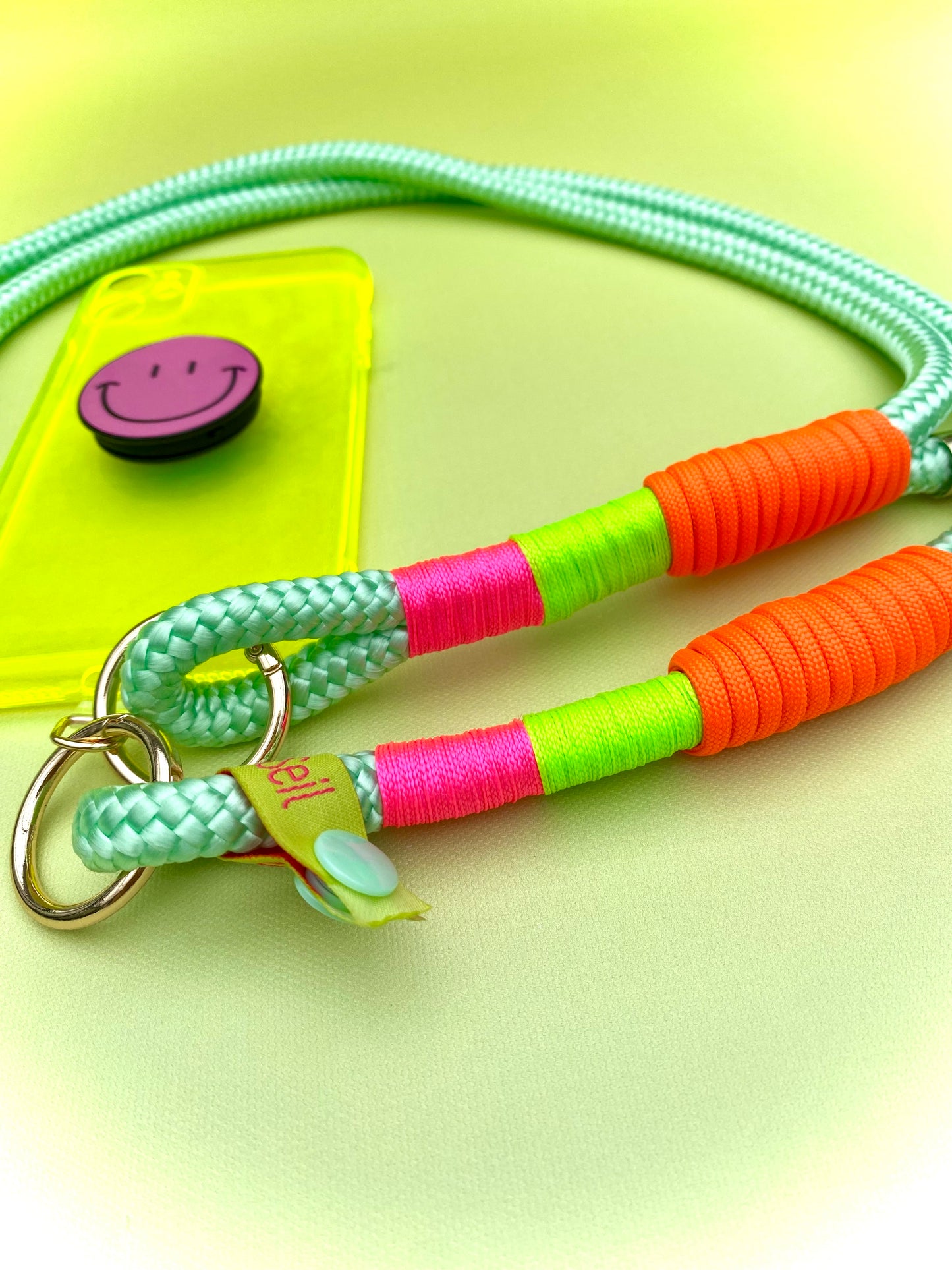 Handykette Pistazie-Mango aus Paracord & Segeltau