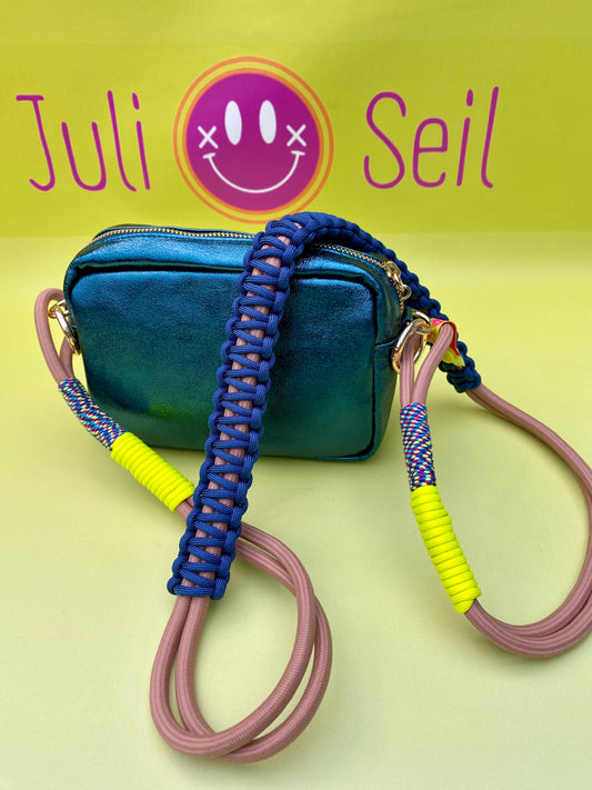 Taschengurt Blauer Mustermix aus Paracord & Segeltau