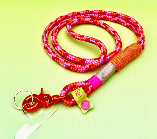 Handyband oder Schlüsselband Hot Volcano aus Paracord & Segeltau