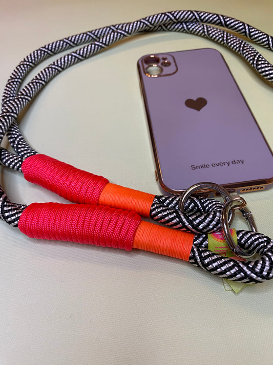 Handykette Mustermix Neon aus Paracord & Segeltau