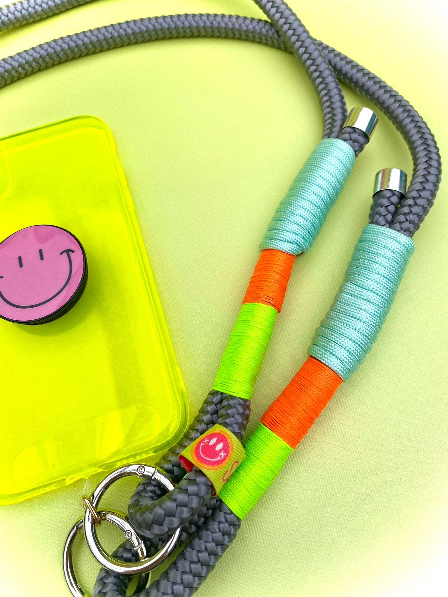 Handykette Pfefferminz-Mango aus Paracord & Segeltau