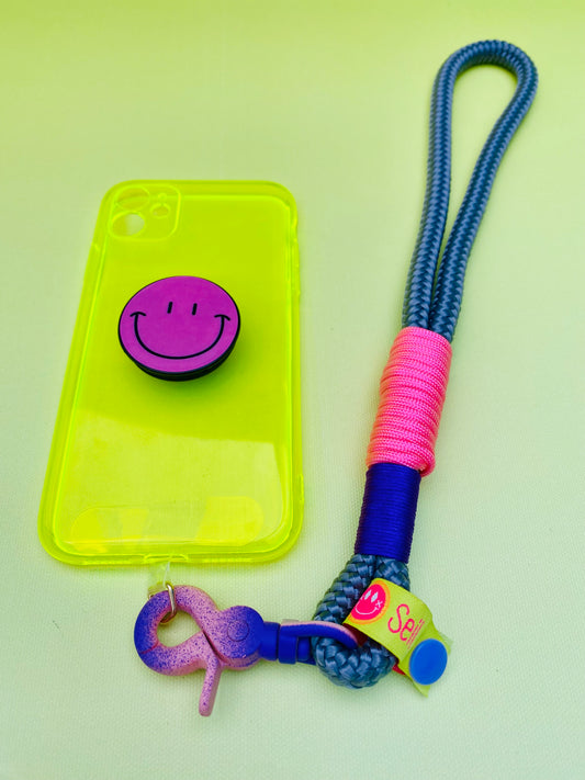 Handycharm und Schlüsselanhänger Ombre Purple aus Paracord & Segeltau