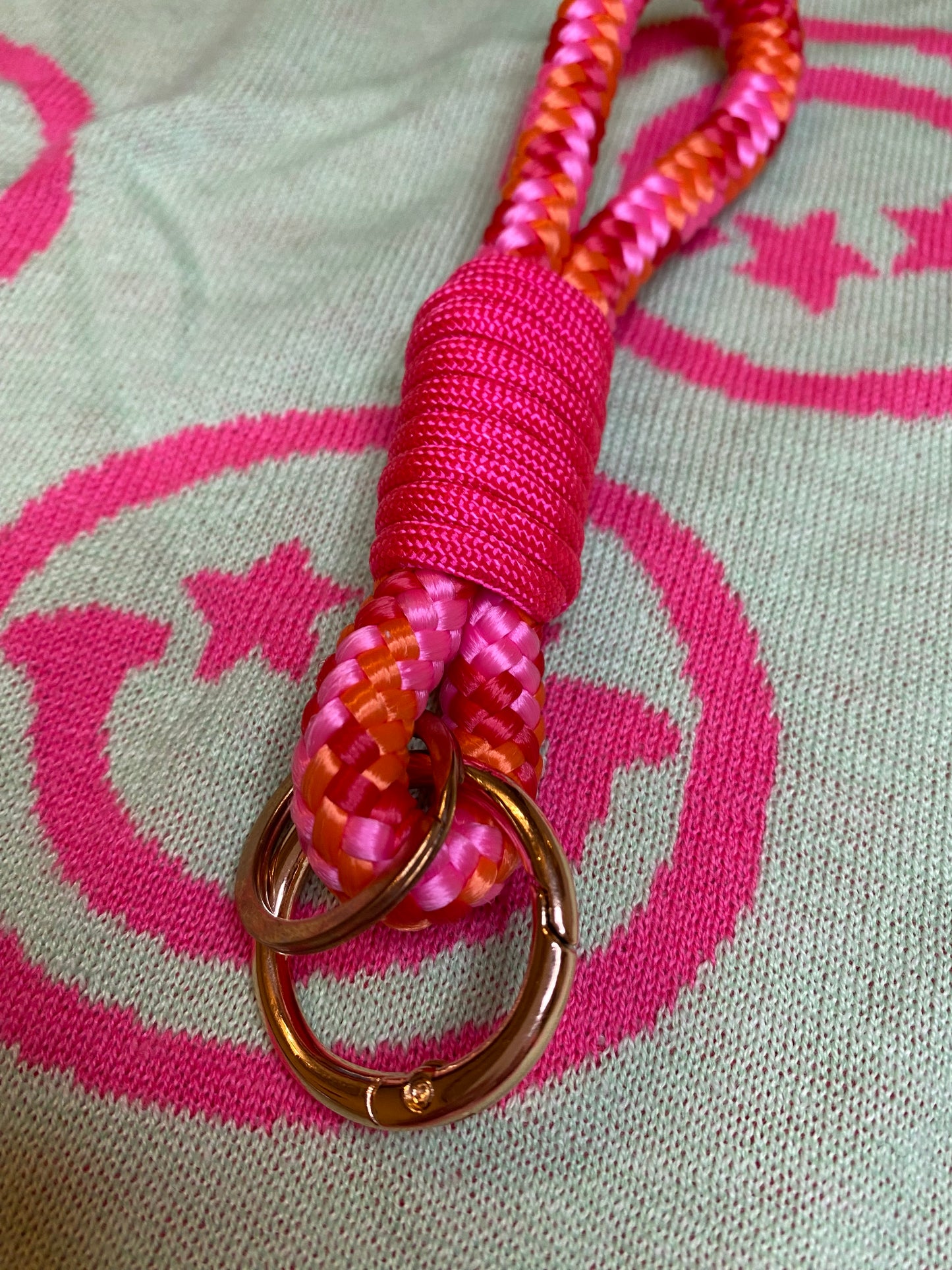 Schlüsselanhänger Mustermix Pink-Orange