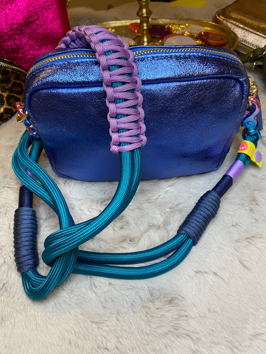 Taschengurt kurz Knallbonbon Türkis aus Paracord & Segeltau